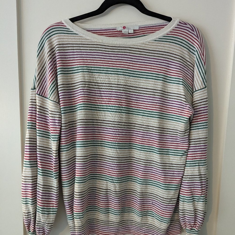 Boden striped metallic sweater medium EUC